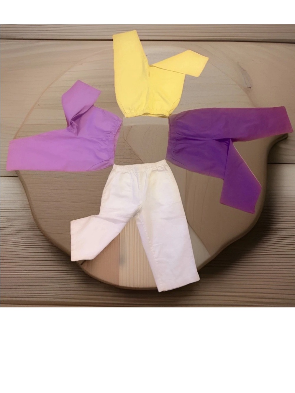 💐D&CO💐 LOT OF 4 STRETCH LINEN SIDE SLIT POCKET CAPRI PANTS